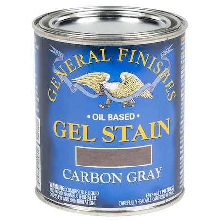 General Finishes 1 Pt Carbon Gray Gel Stain Oil-Based Heavy Bodied Stain CPT